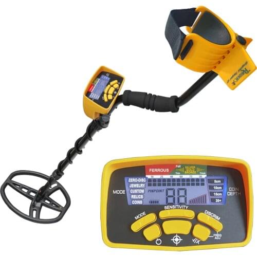 MD6350 Updated MD-6450 Underground Metal Detector Professional Gold Digger Treasure Hunter with Digital Display Backup Light