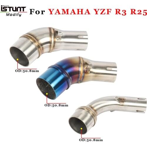 Motorcycle Exhaust Modified R25 R3 MT-03 Motorbike Stainless Steel Middle Link Pipe For YAMAHA YZF R25 R3 MT03 MT-03