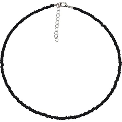 Fashion Simple Black Beads Short Necklace Female Jewelry Women Choker Necklaces Bijoux Femme Ladies Party Necklace Link Chain