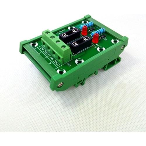 DIN Rail Mount 2 Position Fuse Module Board