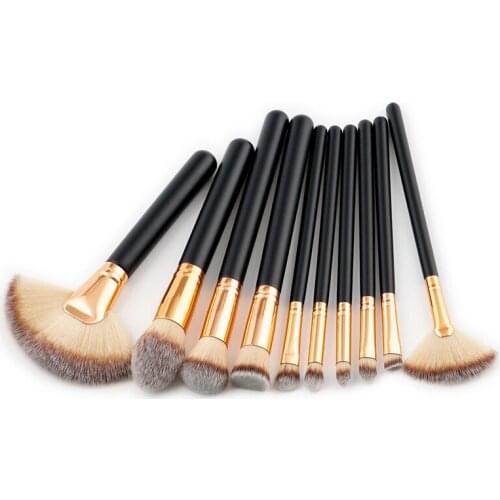 Black Handle Makeup Brushes Set Foundation Powder Contour Eyebrow Blending Cosmetic Brush Toiletry Kit Make Up Kwasten Dropship