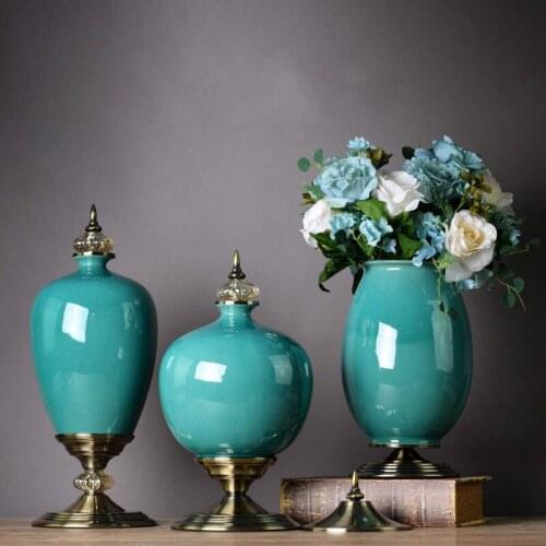 Neo-classical Modern Minimalist Ceramic Ornaments Vase Home Soft-packed Tv Cabinet Decorations