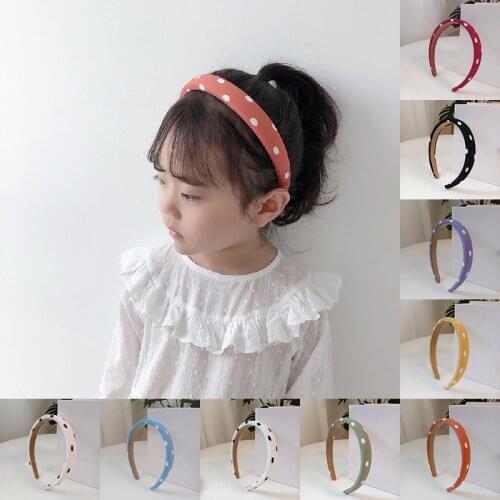 Women Headband Wide Non-slip Hairband Polka Dot Thick Sponge Hair Hoop Kids Girls Head Hoop Headdress Vintage Hair Accessories