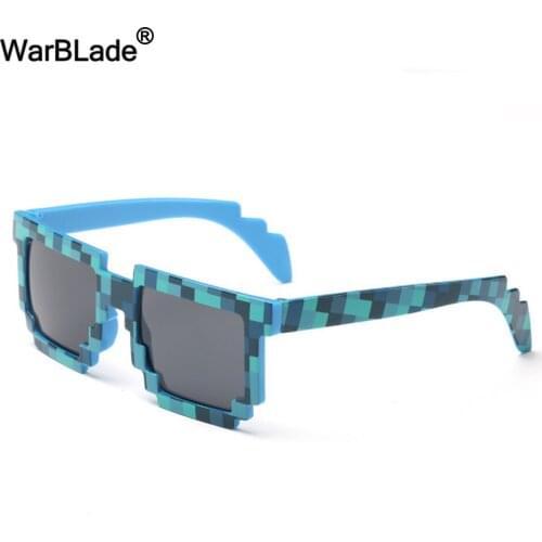 Adult & Kids Glasses 8 bit Pixel Women Men Sunglasses Novelty Mosaic Goggles Mosaic Sun Glasses Boys Girls WarBLade