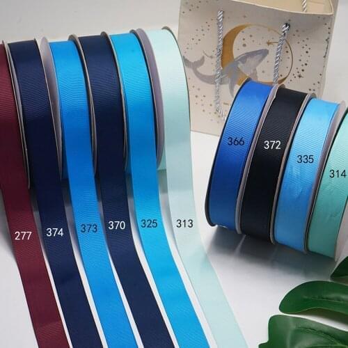 100% polyester solid color plain Grosgrain Ribbon 100Y/color