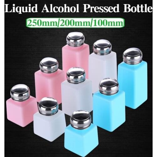 Plastic Press Pump Bottle 100ml 200ml 250ml Liquid Alcohol Bottles Dispenser For Cleaning Panel Mobile Phone Repair Tool