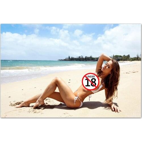 Beach Bikini Girl Poster Canvas Print Painting Wall Art For Home Room Decor