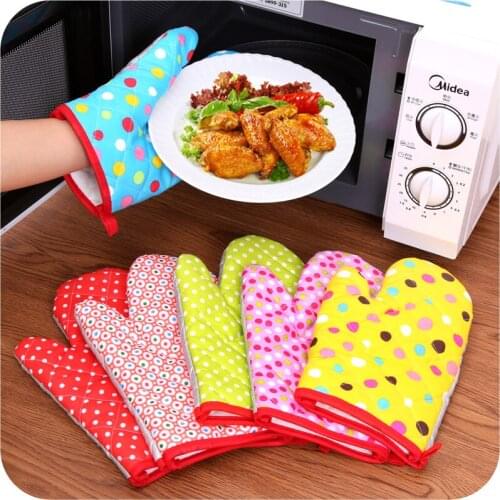 1pc Thickening Insulation Oven Baking Oven Glove Heat Resistant Anti - skid High Temperature Anti - scald Gloves