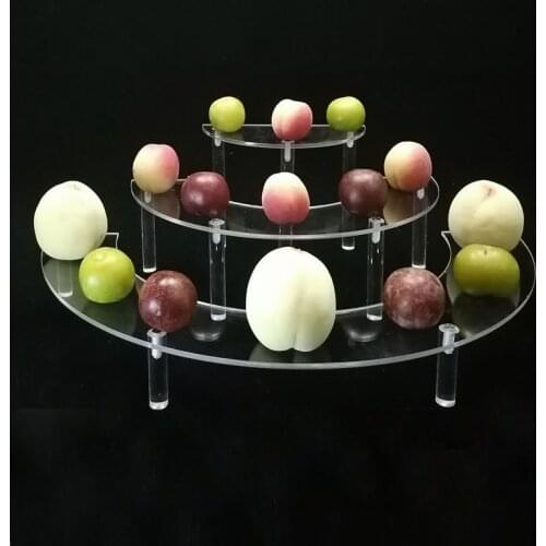 Party Cake Display Stand Acrylic Removable Wedding Cupcake Holder Dessert 3 Tiers Transparent party cake cup storage rack