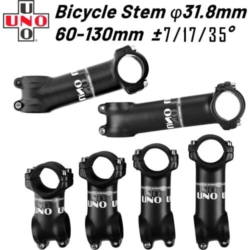 UNO Mountain MTB Bike Stem Ultralight 7 17 35 Degree MTB Road Stem Fork 28.6 31.8mm 60/70/80/90/100/110/120/130mm Bicycle Stem