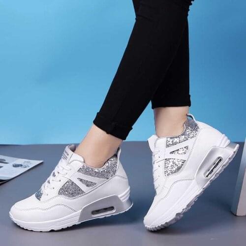 VTOTA Platform Sneakers Women Shoes Breathable Wedge Sneakers Black PU tenis feminino Casual Shoes basket femme bambas mujer
