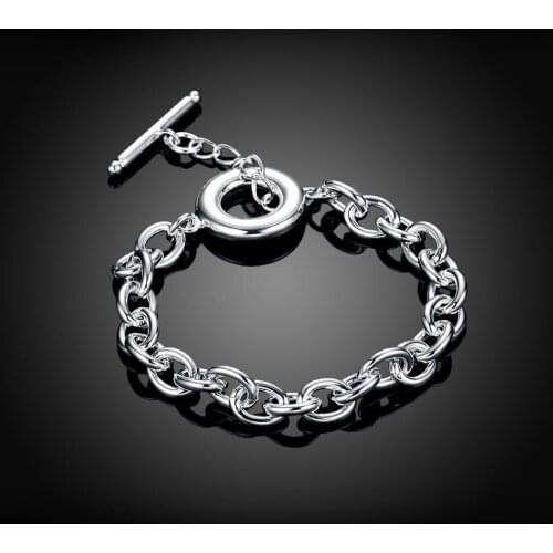 High quality 925 sterling silver Classic Bracelets for women men charms Wedding party Christmas Gift Fashion Jewelry