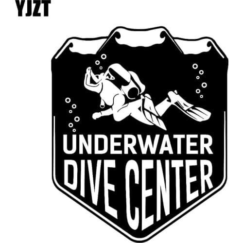 YJZT 13*15.9CM Coolest UNDERWATER DIVE CENTER Silhouette Car Sticker Vinyl Decor Accessories Graphic Extreme Movement C12-0729