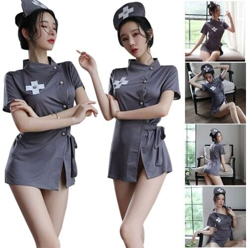 Womens Lingerie with Hat Japanese Style Cosplay Costume Role Play Sets Nurse Female Doctor Uniform Secrets Suits EK-New