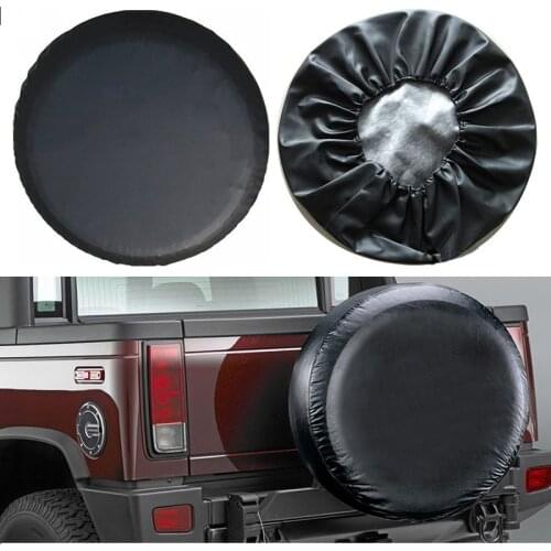 1PC 15 Inch Car Spare Wheel Tire Cover Pure Black Waterproof Tyre Protector Cover Heavy Duty Car Truck Accessories