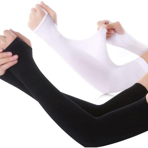 1Pcs Breathable Quick Dry UV Protection Running Arm Sleeves Basketball Elbow Pad Fitness Armguards Sports Cycling Arm Warmers