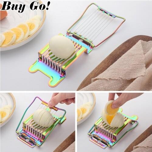 1/2PCS Stainless Steel Boiled Egg Slicer Section Cutter Mushroom Tomato Cutter Mold Chopper Home Egg Cutter Kitchen Skiving Tool