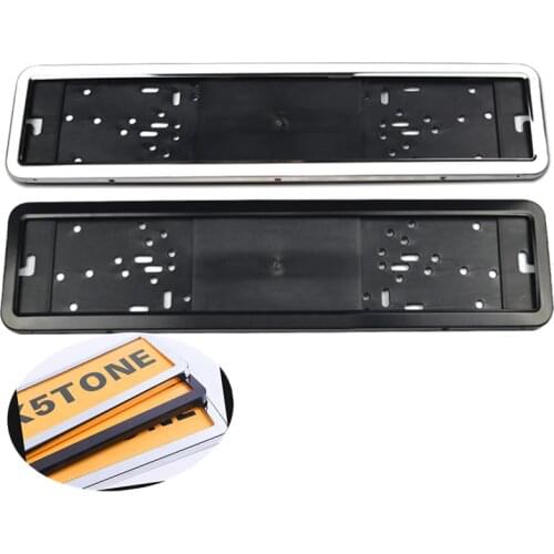1pcs Car License Plate Frame Stainless Steel and Plastic frame Car License Plate Frame Number plate Holder Fit EU