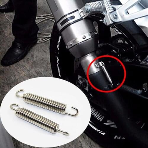 2Pcs/Set 68mm Motorcycle Exhaust Stainless Steel Rotatable Metal Springs Kit Set