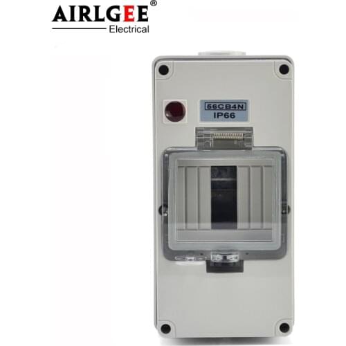 IP66 56CB4N 4-way mini waterproof plastic solar DC waterproof distribution box / junction box for miniature circuit breaker