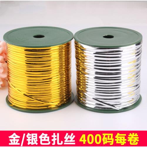 400 yards, golden ribbon, strapping wire, gold and silver wire, iron wire, packaging, sealing, rope, bread, food and pry