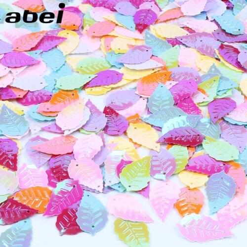 50gram Mix Colors small leaf Loose Sequins DIY Handmade Scrapbook Craft Sewing Paillettes Embellishment Finding for women bags