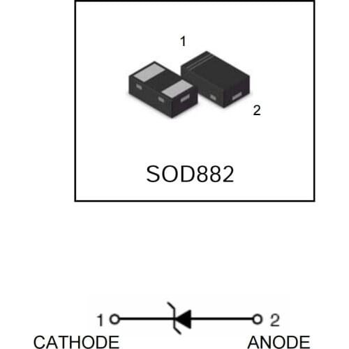 50pcs/lot ESD Protection Diode LESD8D3.3CAT5G LESD8D3.3CBT5G LESD8D3.3CT5G LESD8D3.3T5G LESD8D5.0CAT5G LESD8D5.0CBT5G SOD-882