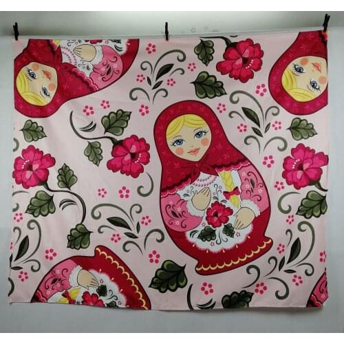 Free shipping Cute Russian Matryoshka Doll Flower Adult Kids Spa Swim Bath Beach Towel Blanket Holiday Birthday Gift