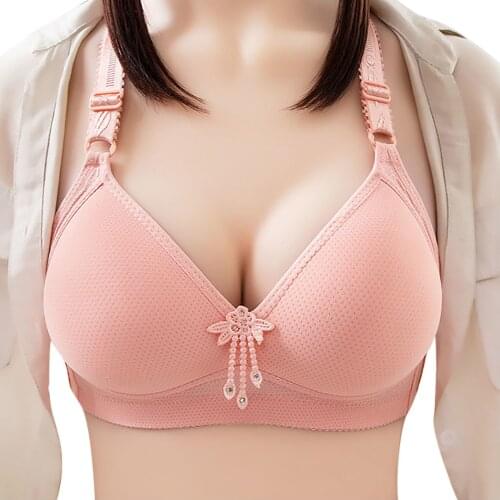 Plus Size Bra Womens Wire Free Push Up Bras Breathable Seamless Bralette Comfort Sexy Intimates Lingerie Summer Thin Bras