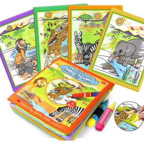 Coolplay Magic Water Drawing Book Coloring Book Painting Board Doodle Book in Drawing Toys Educational Toys for Kids Xmas Gifts