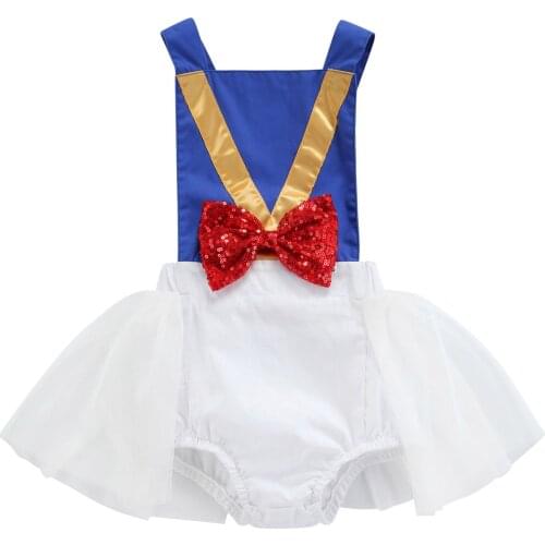 Baby Girls Casual Romper Blue Square Collar Sleeveless Princess Dress 0-15 Months