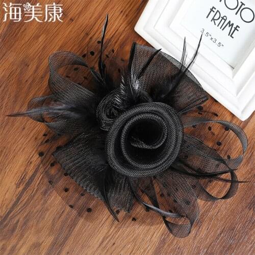 Haimeikang Elegant Lady Fascinator Ladies Clip Hairpin Hair Accessories Church Wedding Party Hair Decoration Hair Hairpin Small