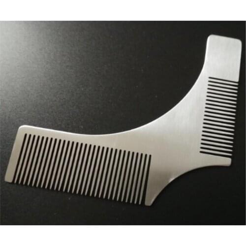 Man Gentleman Stainless Steel Beard Shaping Tool Beard Trim Template Moustache Mold Shave Beard Modelling Tools 100pcs