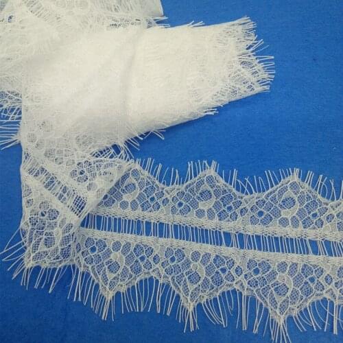 High quality 3 meters lace tape ivory wedding dress eyelash lace trim DIY Sewing craft dress lace edge