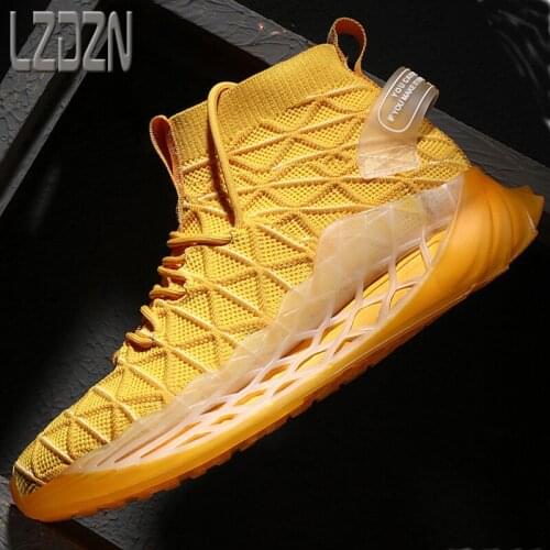 Fashion shoes mens shoes sports Ins high waist high top basketball bounce fashion winter youth junior high school students