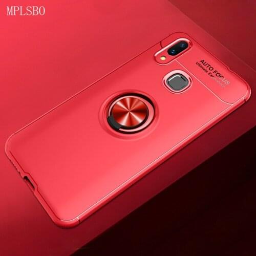 MPLSBO Fashion Magnetic Ring Case for Huawei Nova 3E 3 3i Soft TPU Silicone Case for Huawei Nova 2 2S Back Cover Protective Case