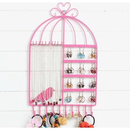 Birdcage Shape Jewelry Stand Rack Earrings Necklaces Organizer Display Holder trendy