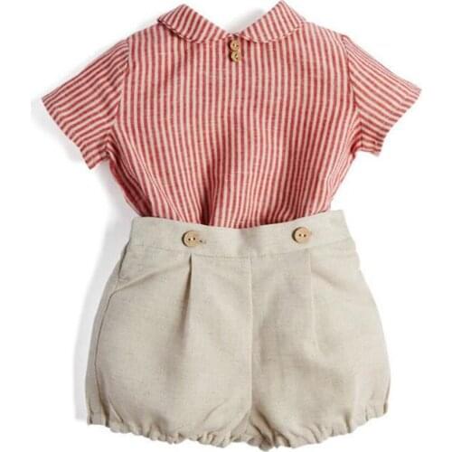 Baby Boy Spanish Set Children Boutique Suit Infant Cotton Shirt Pants Toddler Boys Spanish Outfits Birthday Party Show