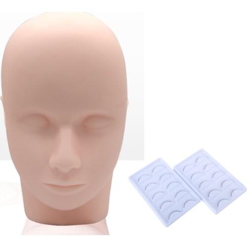 Eyelash extension training head practice manneqin head eyelash extension training lashes