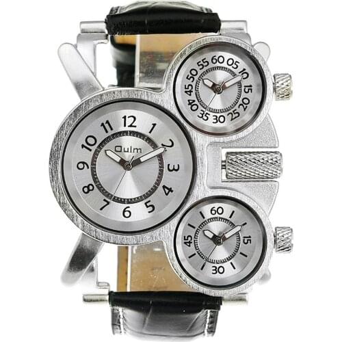 New personality mens Wristwatch quartz dual time zone cross cutting edge guide bullet style watch