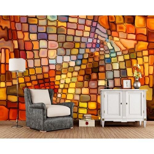 Papel de parede Colorful mosaic glazed gems luxury 3d wallpaper,living room tv wall bedroom wall papers home decor KTV bar mural