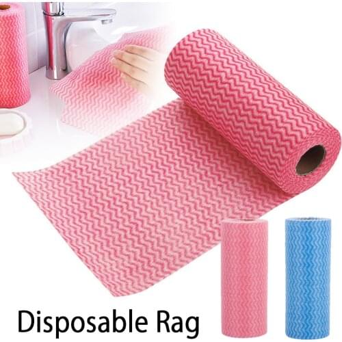 50 Count/Roll Disposable Cleaning Towels Multi Use Wiping Rag Reusable Cleaning Cloth Wipes Paper Towels Household Supplies