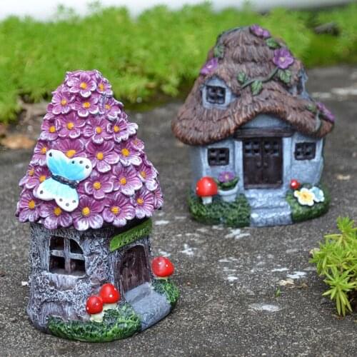 Solar energy lighting semi-handmade resin garden decor house design