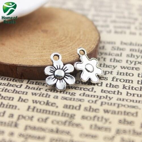 DIY Fashion Antique Silver Color Plum Pendants For Jewelry Making Handmade ZA1289 10x13mm (50 Pcs/lot)