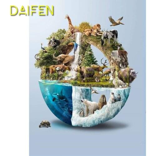 Full Round Diamond embroidery Giraffe Dolphin Polar Bear Diamond painting Cross stitch Full Square Diamond mosaic Marine forest