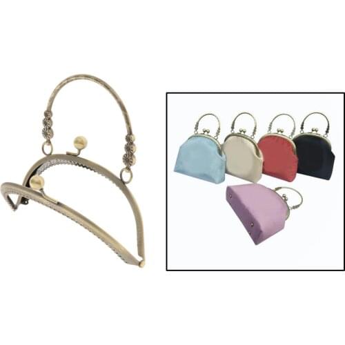 Purse Frame Metal Bronze Kiss Clasp Arch Handle for Bag Purse Handbag DIY Bag Accessories