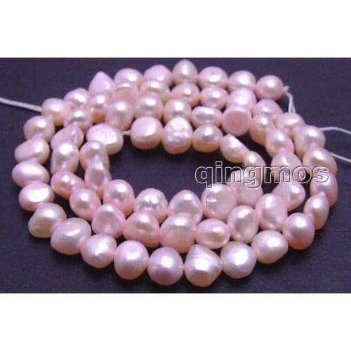 SALE Small 6-7mm Natural Light Pink Freshwater BAROQUE Pearl Loose Beads 14"-los625 Wholesale/retail Free shipping