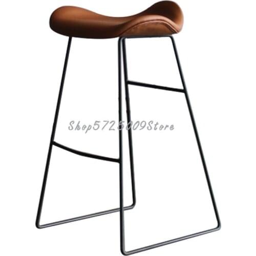 Northern Europe Light Luxury Bar Chair High Chair Simple Modern Bar Stool Household High Stool Bar Chair Iron High Stool