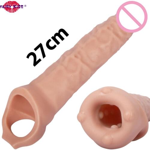 Sex Toys For Men Penis Seleeve Penise Enlargement Extender Condoms Small Cock Increase Extension Nozzles Goods For Adults 18