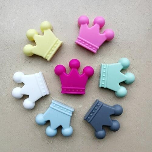 Silicone Beads Crown For Jewelry Making Bpa Free Baby Teether Pendant Accessories Diy Pacifier Soothe The Chain Toy